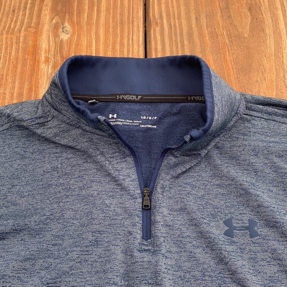 Under Armour Performance Golf Pullover In Blue Si… - image 3